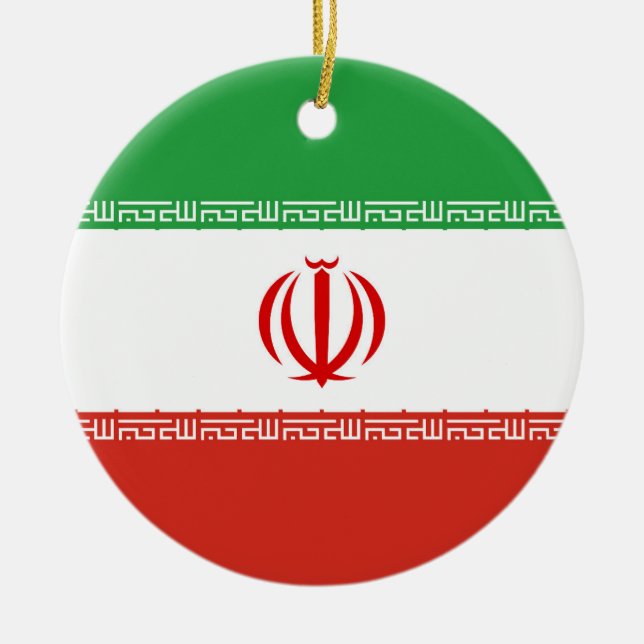 Décoration En Céramique Drapeau iranien (Devant)