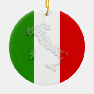 Décoration En Céramique Drapeau italien