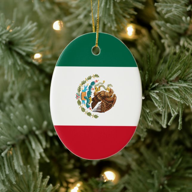 Décoration En Céramique Drapeau mexicain - Drapeau du Mexique (Arbre)