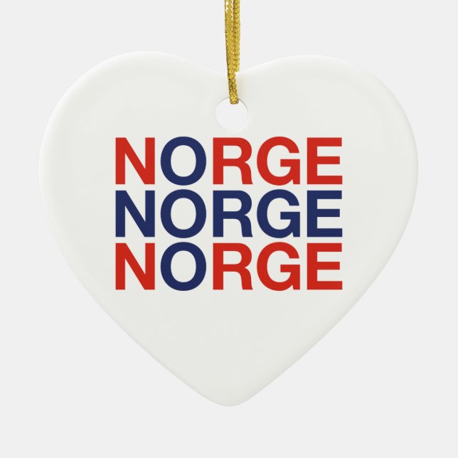 Décoration En Céramique Drapeau NORVÈGE (Devant)