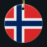Décoration En Céramique Drapeau norvégien<br><div class="desc">Drapeau norvégien</div>