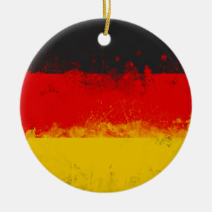 Décoration En Céramique Drapeau peint Grunge de l'Allemagne