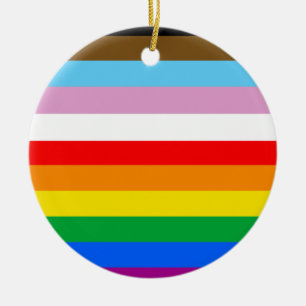 DÉCORATION EN CÉRAMIQUE DRAPEAU PRIDE LGBTQ+ INCLUSIF