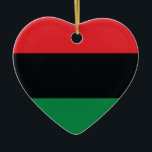 Décoration En Céramique Drapeau rouge, noir et vert<br><div class="desc">Les 3 couleurs panafricaines sur le drapeau représentent : le rouge : le sang qui unit tous les peuples d'ascendance africaine noire, et versé pour la libération ; le NOIR : les noirs dont l'existence en tant que nation, bien qu'elle ne soit pas un État-nation, est affirmée par l'existence du...</div>