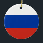 Décoration En Céramique Drapeau russe<br><div class="desc">Organisation du drapeau russe. Vous pouvez ajouter votre propre texte ou graphique en cliquant sur "customiser plus loin"</div>