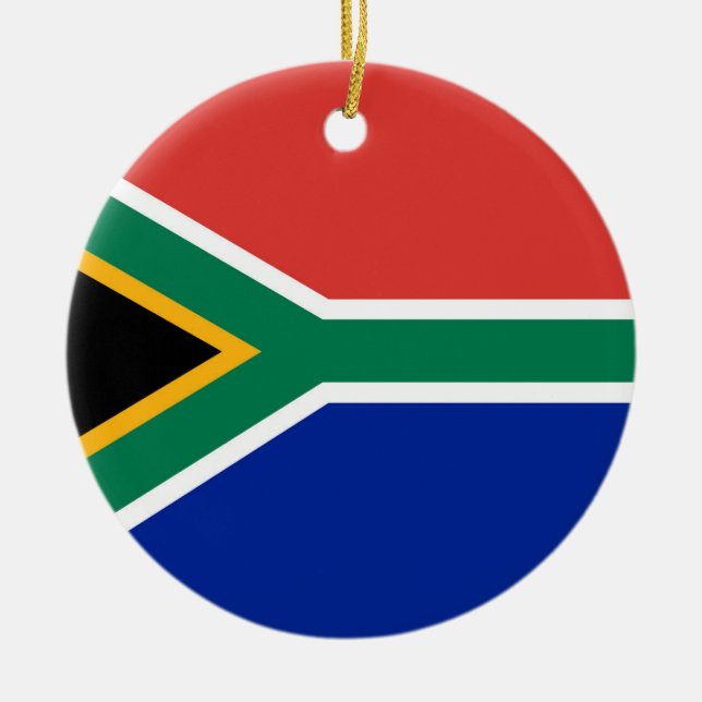 Décoration En Céramique drapeau sud-africain (Devant)
