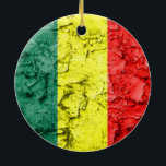 Décoration En Céramique Drapeau vintage de rasta<br><div class="desc">Bonjour,  cette conception représente les couleurs de Rasta,  elle était vieilli et stylisé pour votre plus grand bonheur.</div>