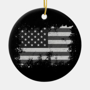 Décoration En Céramique Drapeau vintage des États-Unis déprimé 4 juillet p