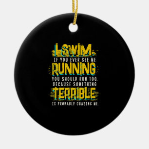 Décoration En Céramique Drôle cadeau de natation pour nageur