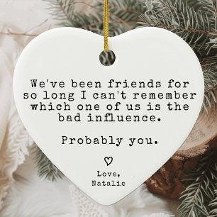 Décoration En Céramique Drôle cadeau pour le meilleur ami Hilaried Noël