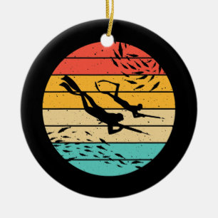 Décoration En Céramique Drôle cadeau Spearfish pour hommes femmes plongé