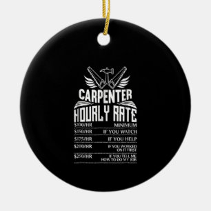 Décoration En Céramique Drôle Carpenter Woodworking Great Gift Papa