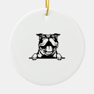 Décoration En Céramique Drôle joyeux Bulldog