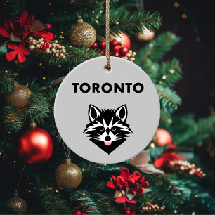 Décoration En Céramique Drôle Mignon Raccoon de Toronto de Couleur Claire