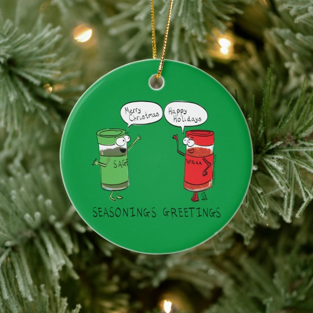 Décoration En Céramique Drôle Noël Cartoon Cuisines épices (Arbre)