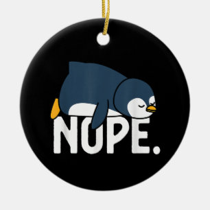 Décoration En Céramique Drôle Non Pas Aujourd'hui Paresseux Manchot Amateu