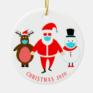 Décoration En Céramique Drôle Père Noël Visage Masque Personnalisé Noël 20