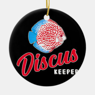 Décoration En Céramique Drôle Poisson Aquarist Discus Poisson Keeper