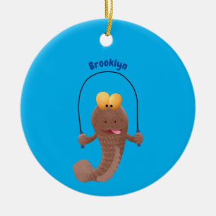 Décoration En Céramique Drôle sauter boudskipper poisson dessin animé