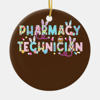 Décoration En Céramique Drôle Technicien en pharmacie Bunny Pharmacien Hap
