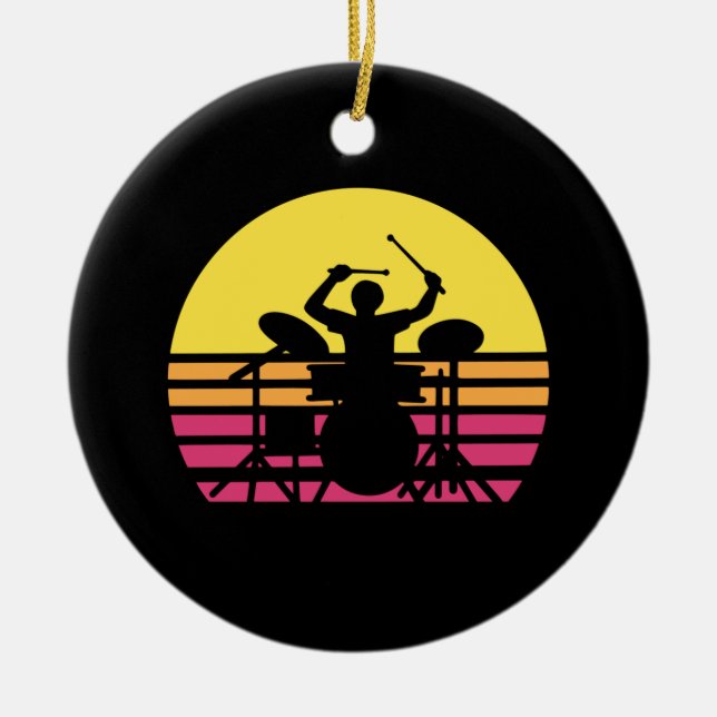 Décoration En Céramique Drummer Drummer Drumming (Devant)