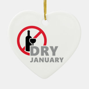 Décoration En Céramique Dry january, pas d'alcool pendant un mois