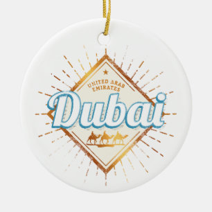 Décoration En Céramique Dubaï Émirats arabes unis Souvenir vintage des Émi
