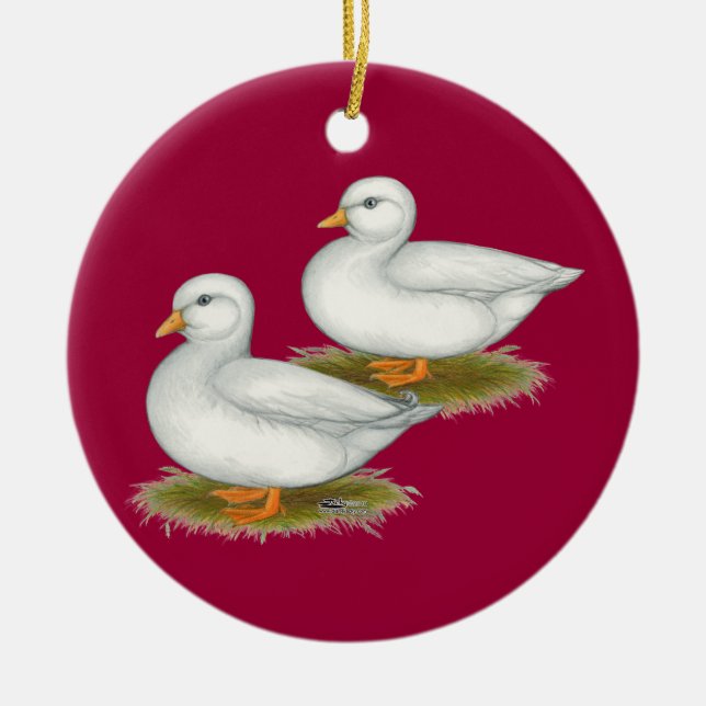Décoration En Céramique Ducks : White Calls (Devant)