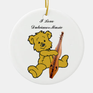 DÉCORATION EN CÉRAMIQUE DULCIMER BEAR-ORNAMENT