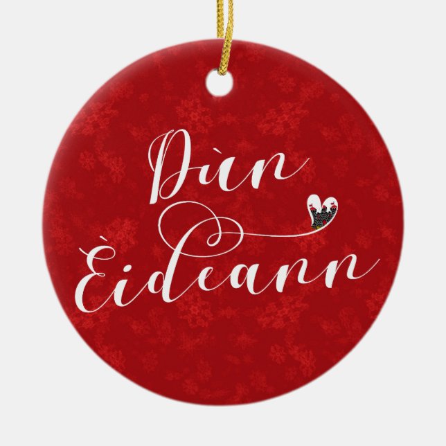 Décoration En Céramique Dùn Èideann Drapeau Coeur, Édimbourg (Devant)