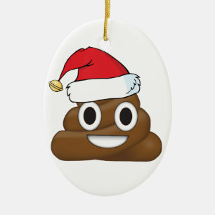 Décoration En Céramique Dunette hilare Emoji de Noël