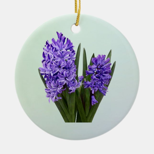 Décoration En Céramique Duo de Jacinthe Pourpre (Devant)