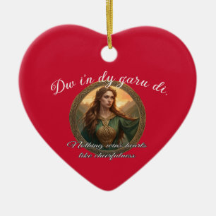 Décoration En Céramique Dwynwen la patronne des amoureux