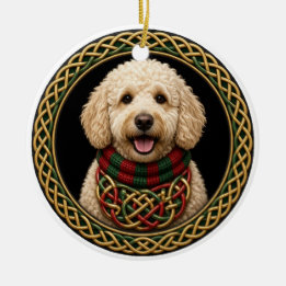 Décoration En Céramique Écharpe Goldendoodle personnalisée Nœud celtique