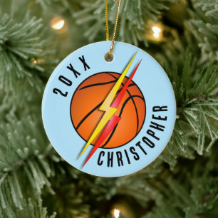 Décoration En Céramique Éclairs de basket-ball de Noël