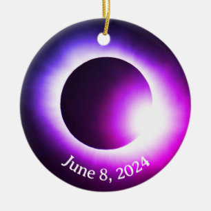 Décoration En Céramique éclipse solaire 2024, 8 avril