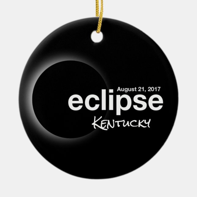 Décoration En Céramique Éclipse solaire totale 2017 - Kentucky (Devant)