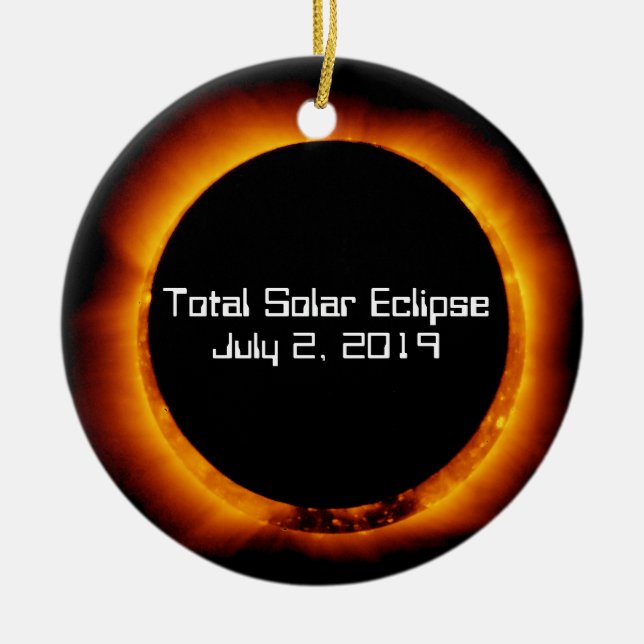 Décoration En Céramique Éclipse solaire totale 2019 (Devant)