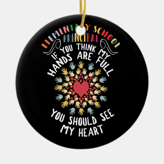 Décoration En Céramique École élémentaire Principal Coeur d'appréciation (Devant)