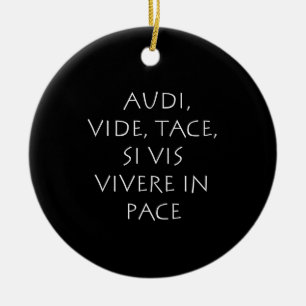 Décoration En Céramique Écoute, regarde, tais-toi si tu veux vivre en paix