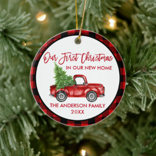 Décoration En Céramique Écriture au pinceau Premier Noël Nouvelle Maison C