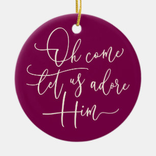 Décoration En Céramique Écriture Moderne Venez Laissez-nous l'admirer Noël