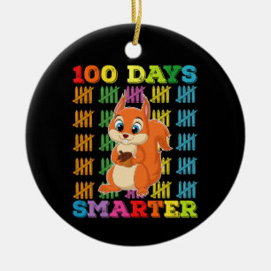 Décoration En Céramique Écureuil 100 jours plus intelligent 100e jour d'éc