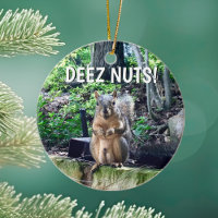 Écureuil Drôle Deez Nuts Humour Inapproprié Photo