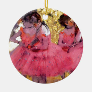 Décoration En Céramique Edgar Degas - Danseuses en rose - Amateur de balle