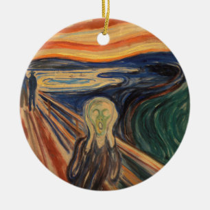 Décoration En Céramique Edvard Munch coloré la peinture de cri perçant