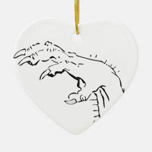 Décoration En Céramique Eerie éffrayante de la main