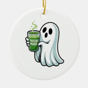 Décoration En Céramique Éffrayant Halloween Fantôme Boire Matcha Boire