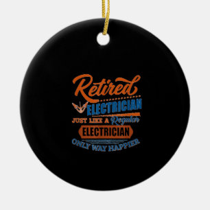 Décoration En Céramique Électricien à la retraite - Cadeau d'électricien