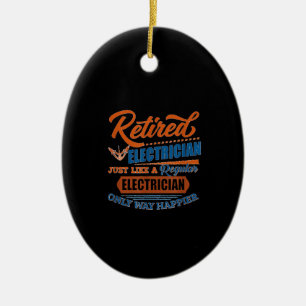 Décoration En Céramique Électricien à la retraite - Cadeau d'électricien